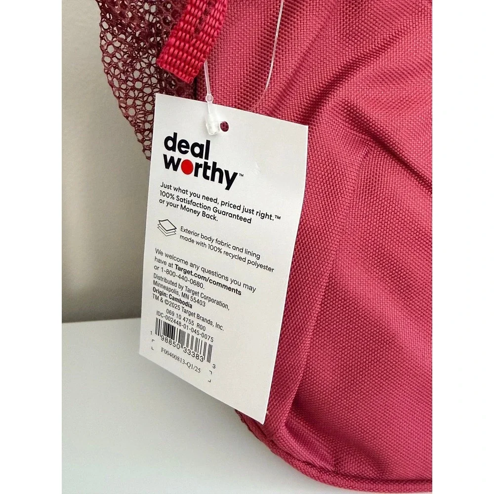 Deal Worthy Backpack Unisex One Size Red 15in Laptop Sleeve NWT